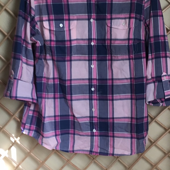 ST JOHNS BAY Size XL roll tab sleeve blouse - Picture 5 of 7